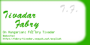 tivadar fabry business card